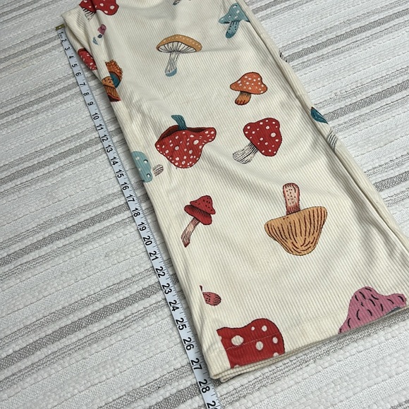 Cider Corduroy High Waist Mushroom Picket Wide Leg Trousers Pants Size M Cream - Picture 7 of 8